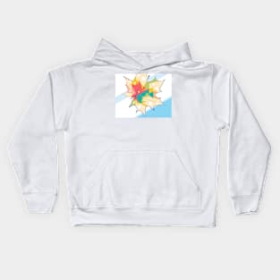 autumn leaves pop art Kids Hoodie